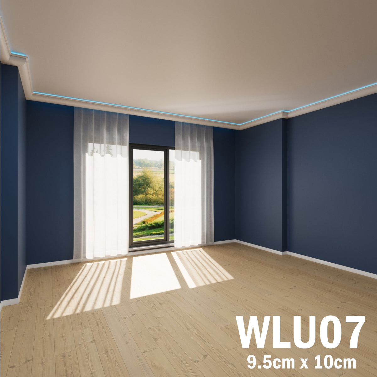 LED Coving for Ceilings Cornice XPS Extruded Polystyrene WLU07