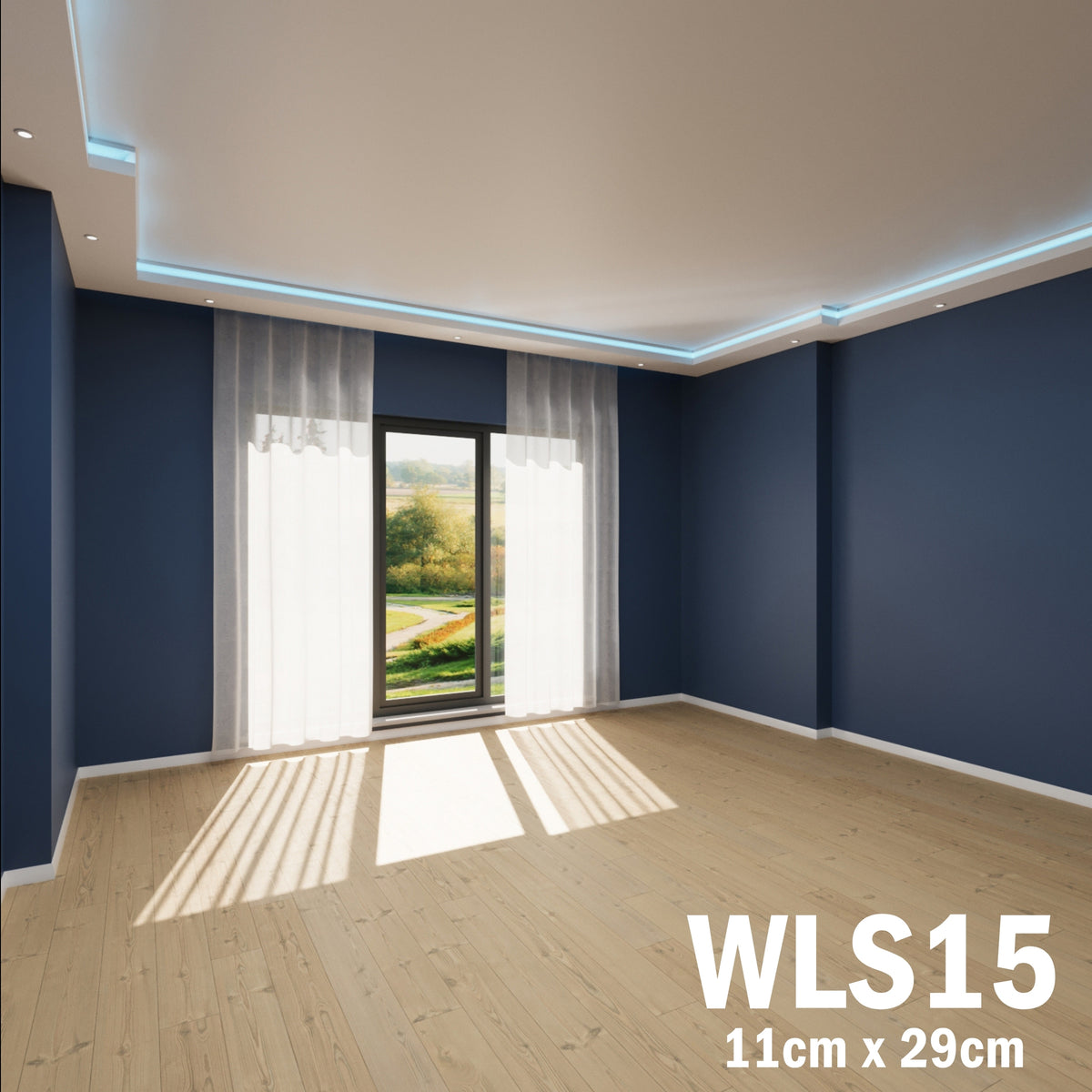 LED Coving for Ceilings Cornice XPS Extruded Polystyrene  WLS15