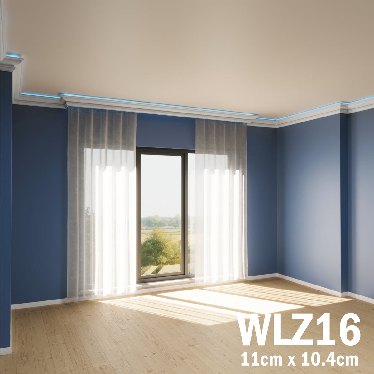 LED Coving for Ceilings Cornice XPS Extruded Polystyrene WLZ16