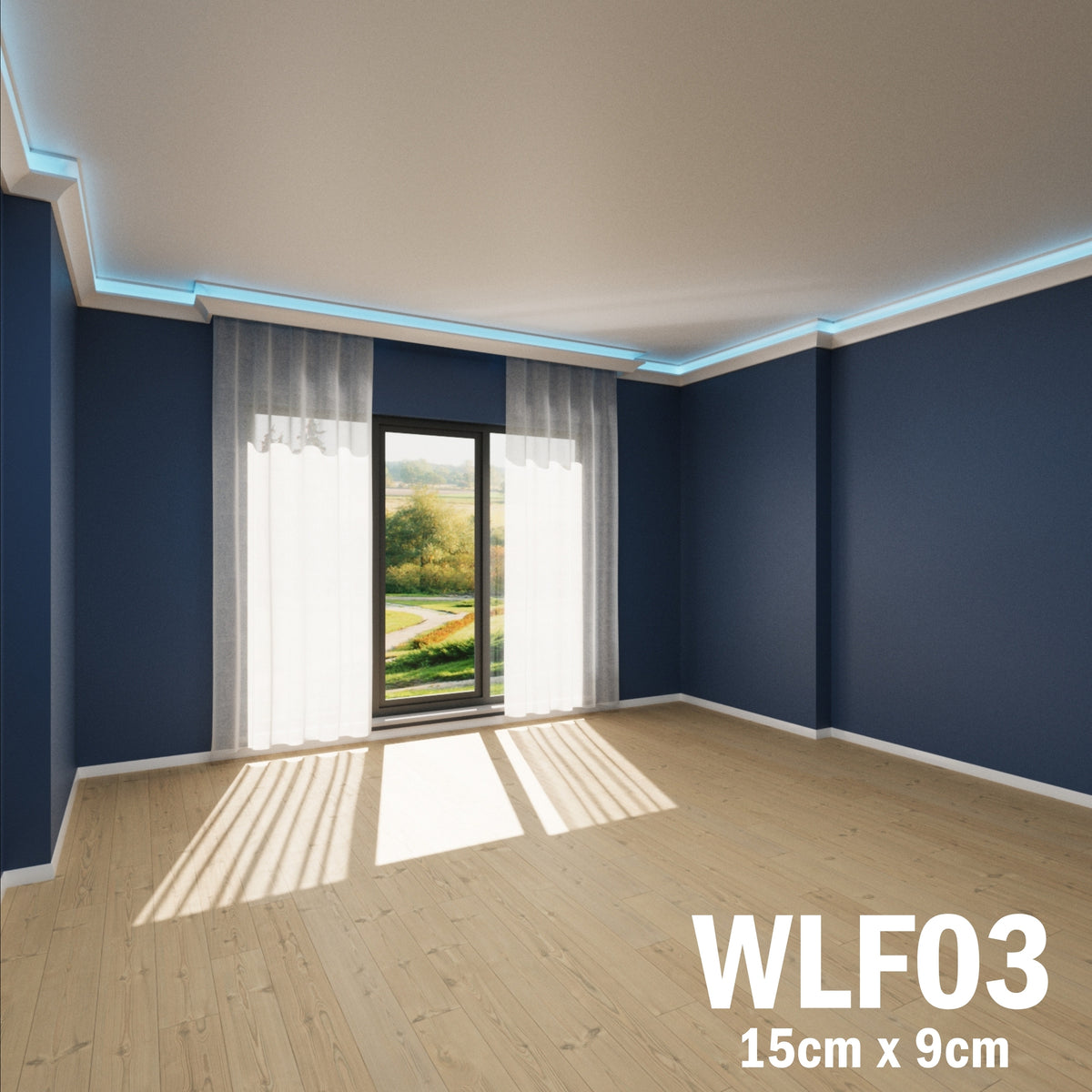 LED Coving for Ceilings Cornice XPS Extruded Polystyrene WLF03
