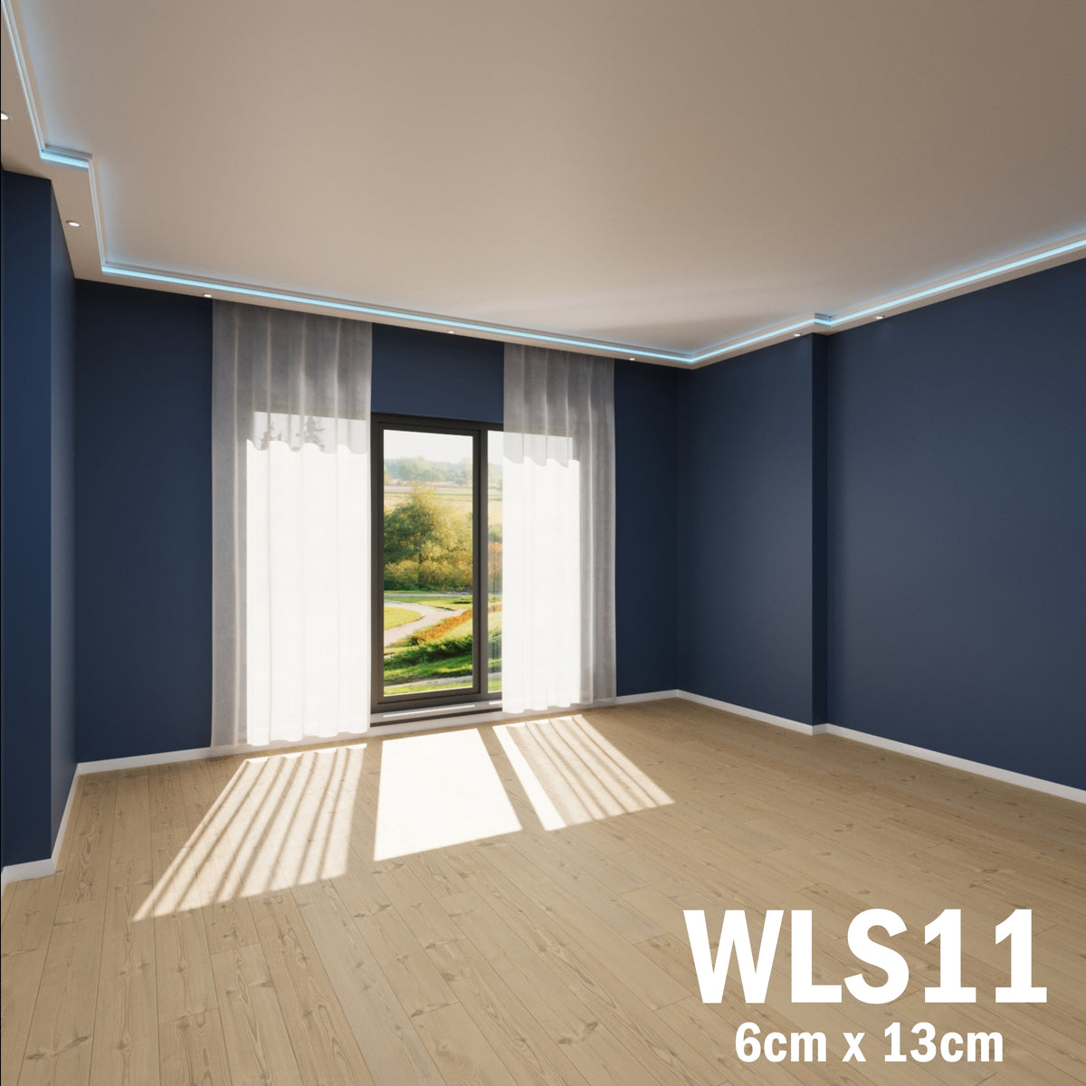 LED Coving for Ceilings Cornice XPS Extruded Polystyrene WLS11