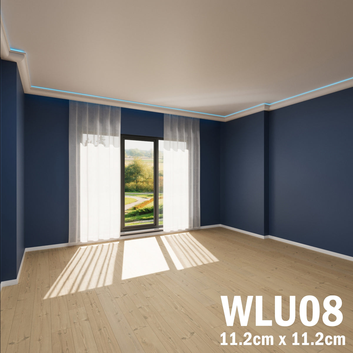 LED Coving for Ceilings Cornice XPS Extruded Polystyrene WLU08
