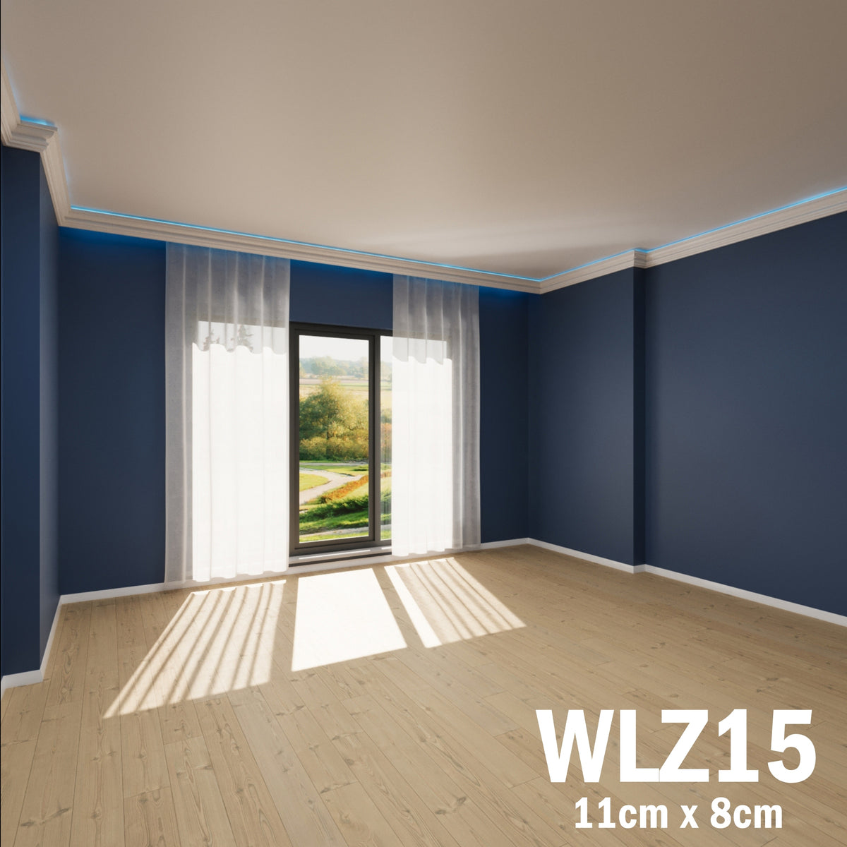LED Coving for Ceilings Cornice XPS Extruded Polystyrene WLZ15