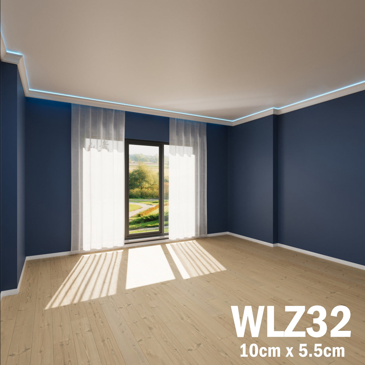 LED Coving for Ceilings Cornice XPS Extruded Polystyrene WLZ32