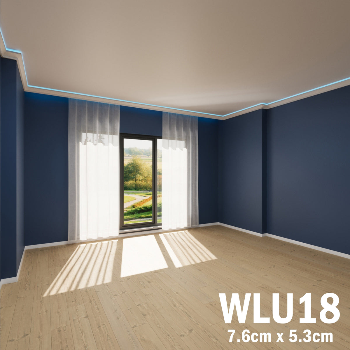 LED Coving for Ceilings Cornice XPS Extruded Polystyrene WLU18
