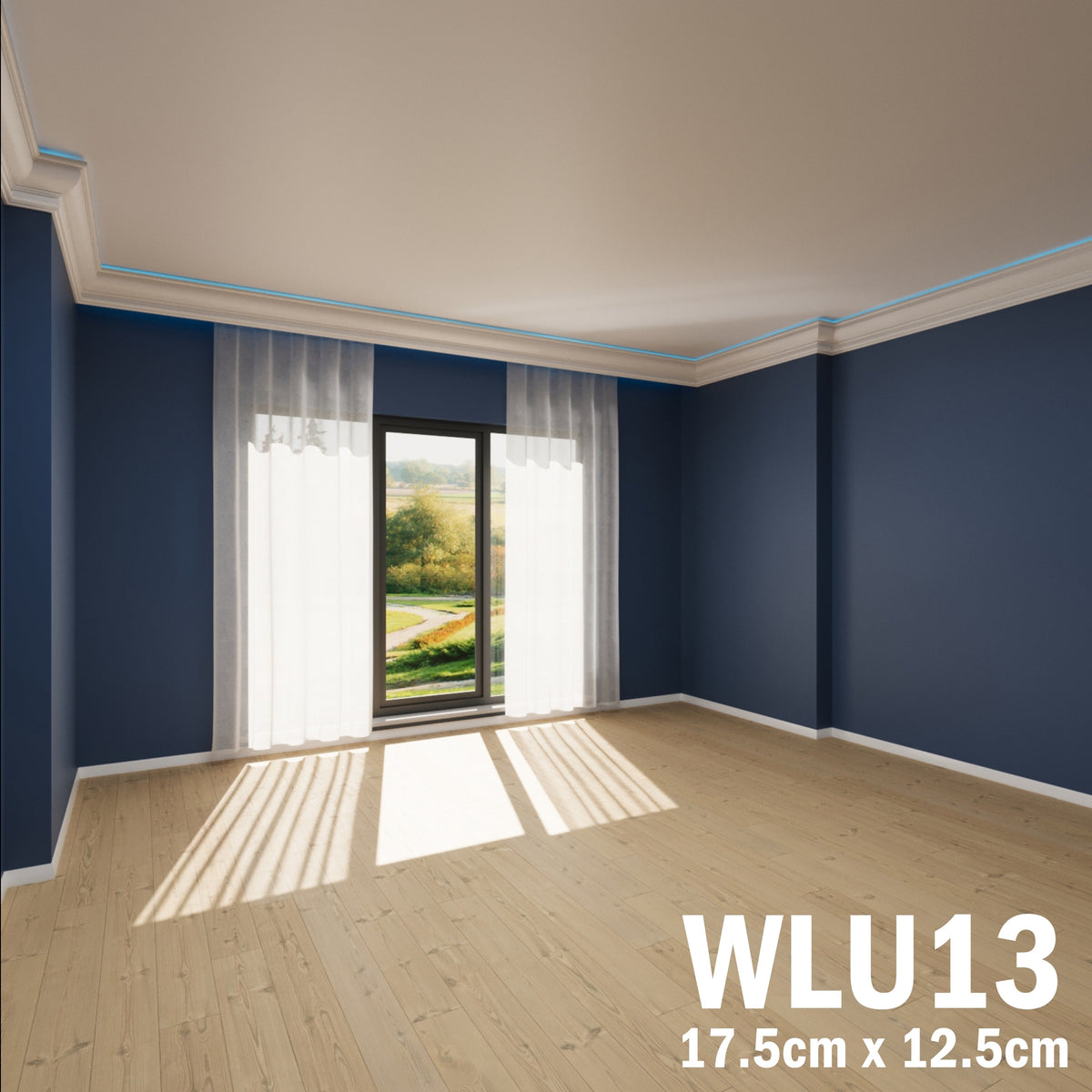 LED Coving for Ceilings Cornice XPS Extruded Polystyrene WLU13