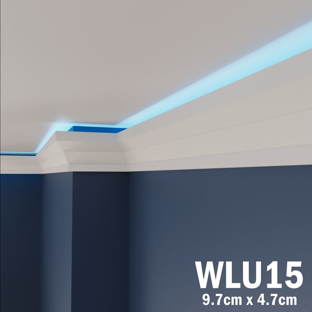 LED Coving for Ceilings Cornice XPS Extruded Polystyrene WLU15