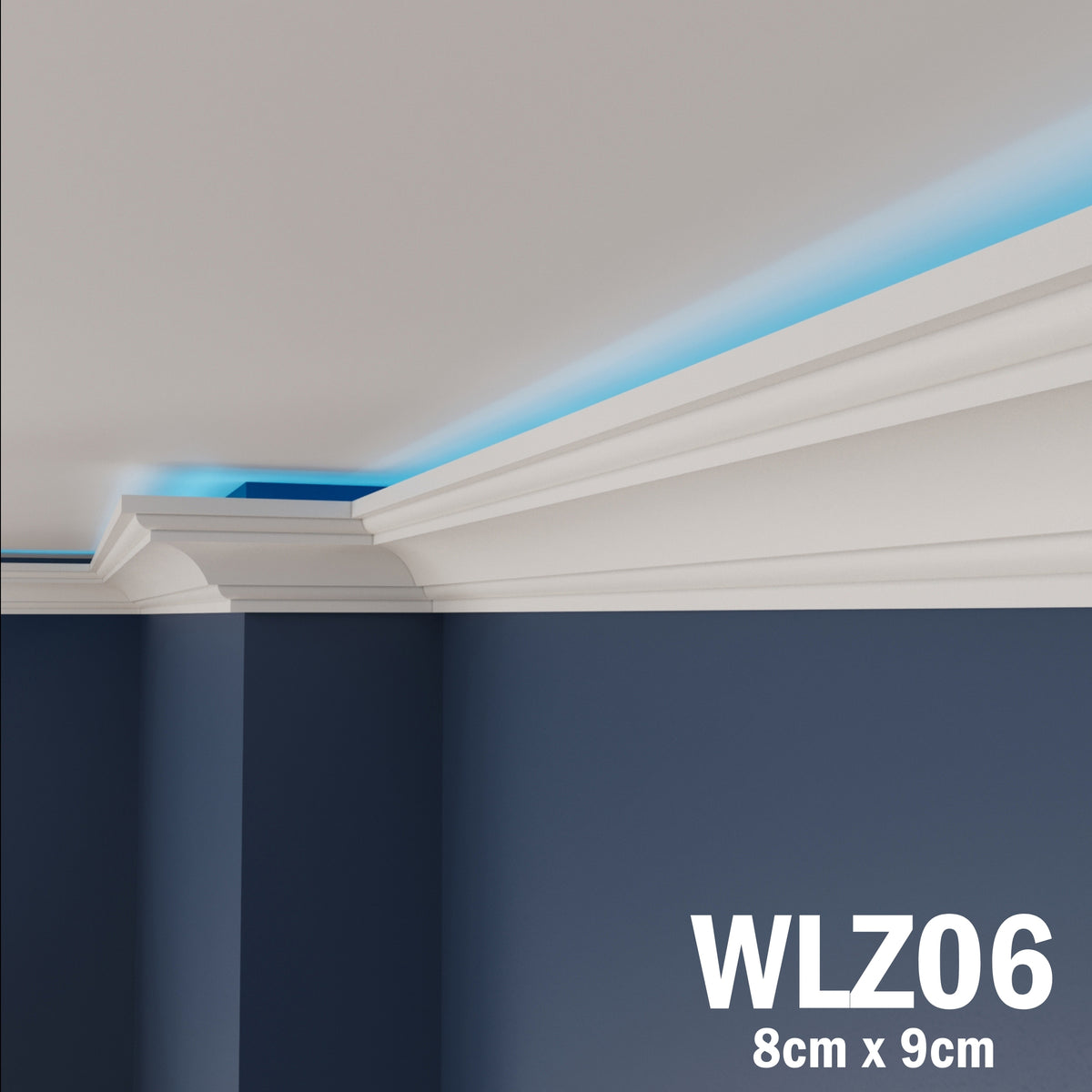 LED Coving for Ceilings Cornice XPS Extruded Polystyrene WLZ06