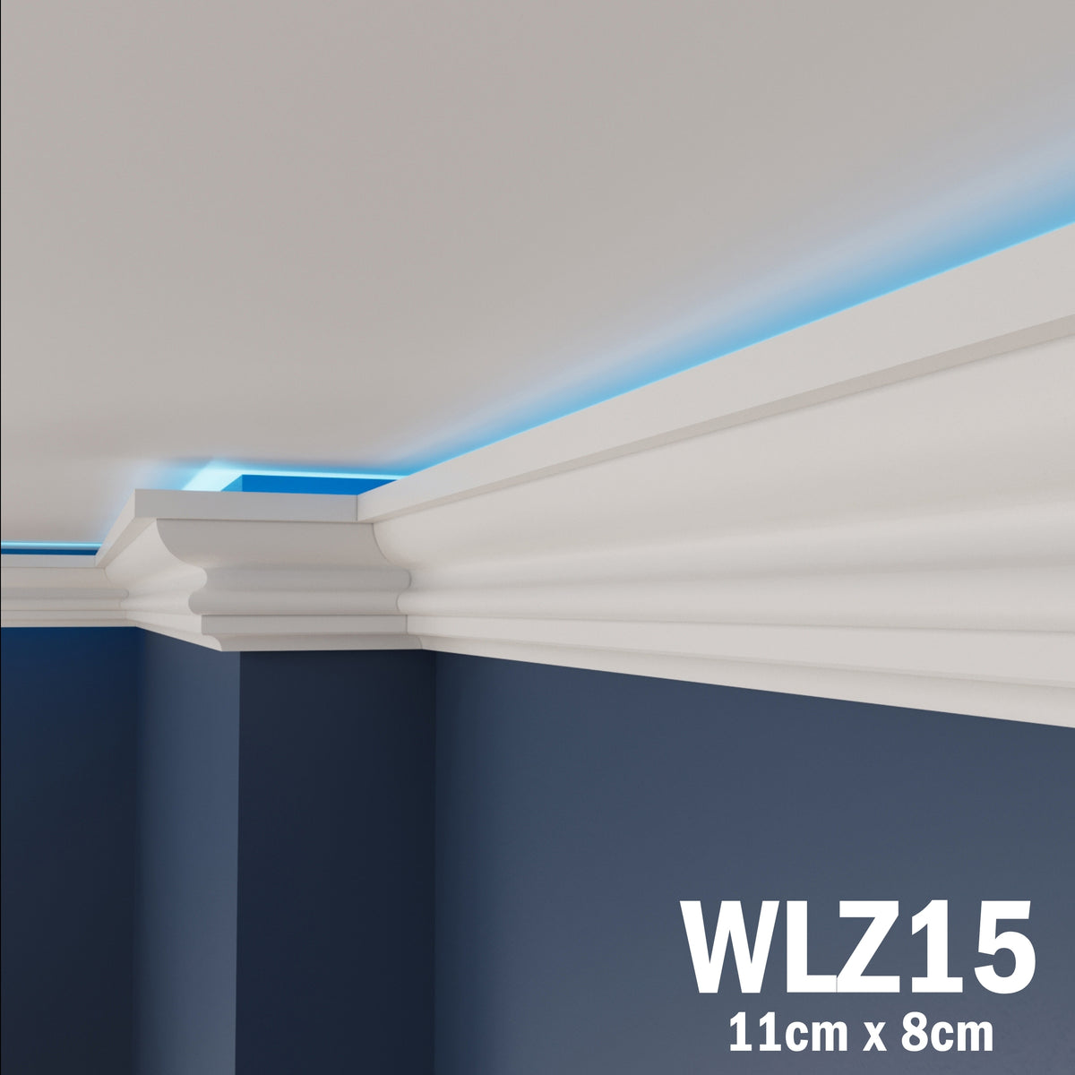 LED Coving for Ceilings Cornice XPS Extruded Polystyrene WLZ15