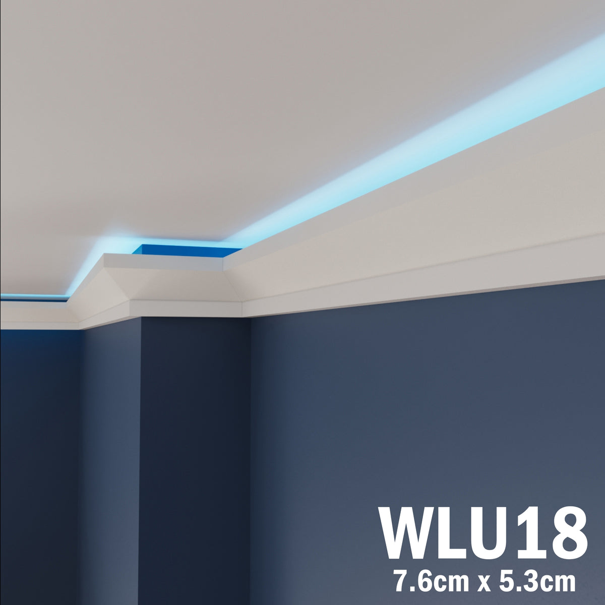 LED Coving for Ceilings Cornice XPS Extruded Polystyrene WLU18