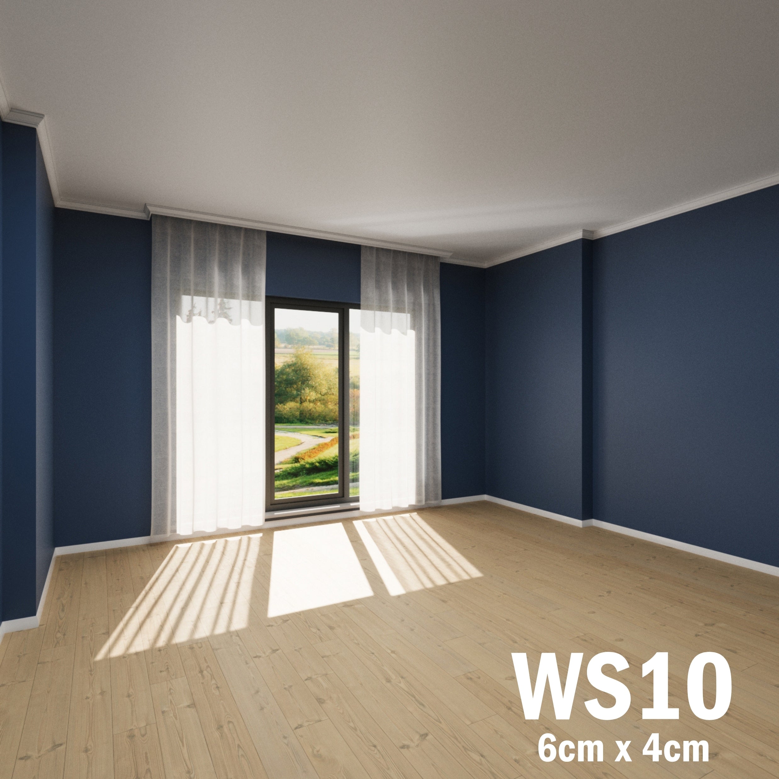 WS10 Series XPS Cornice Coving – Decorative Coving Moulding for Ceilings, Lightweight Paintable Ceiling Coving Trim, Easy DIY Installation, Durable and Moisture Resistant