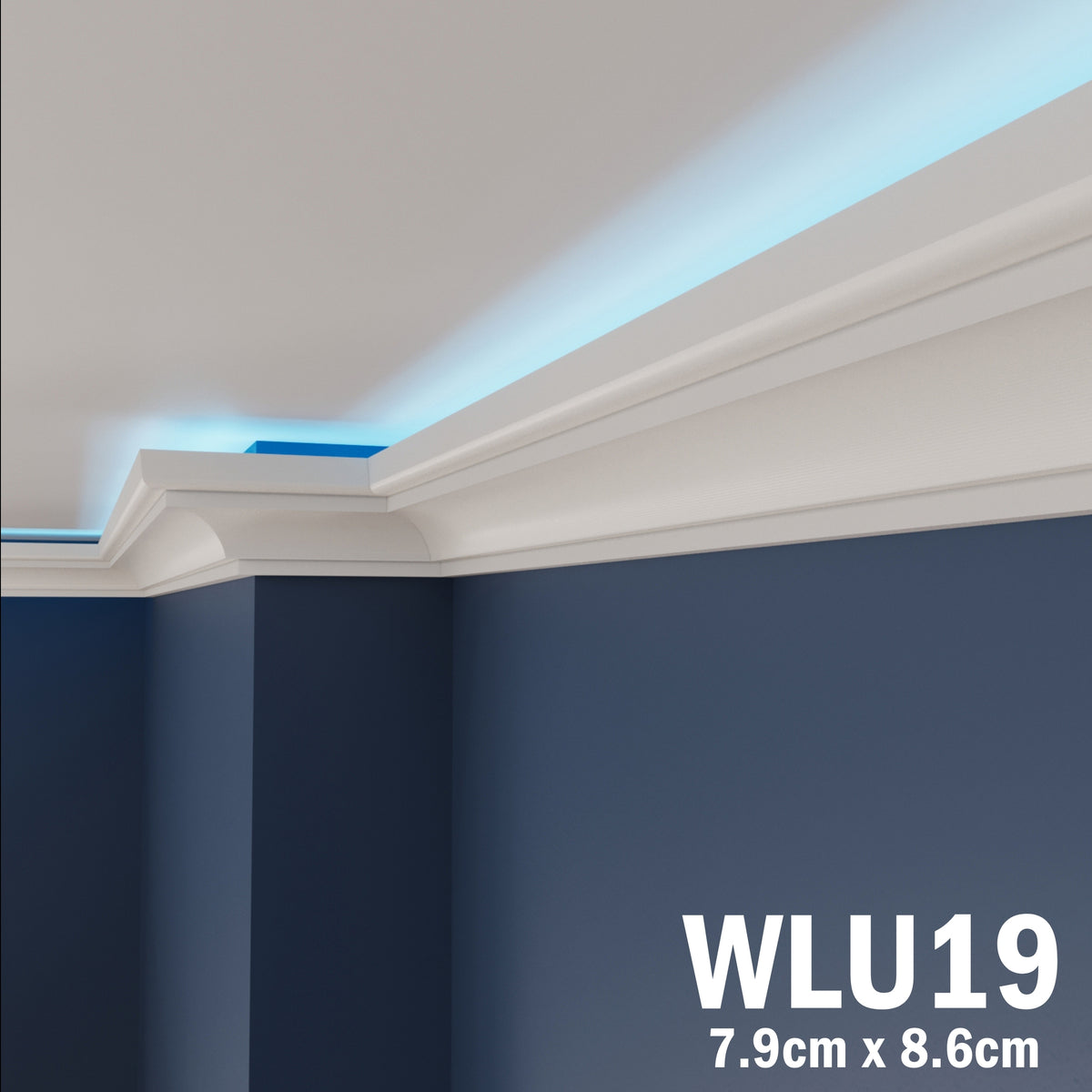 LED Coving for Ceilings Cornice XPS Extruded Polystyrene WLU19