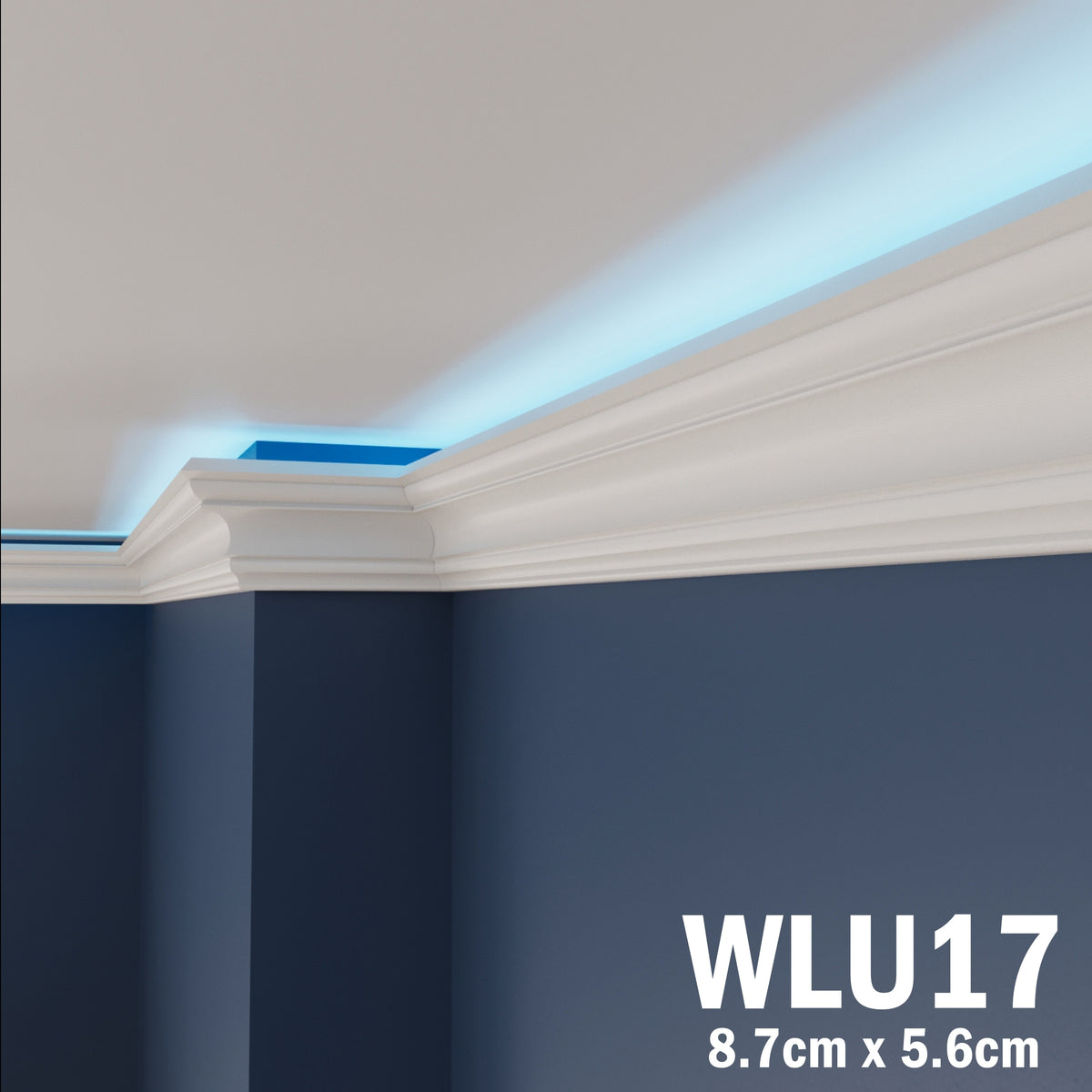 LED Coving for Ceilings Cornice XPS Extruded Polystyrene WLU17