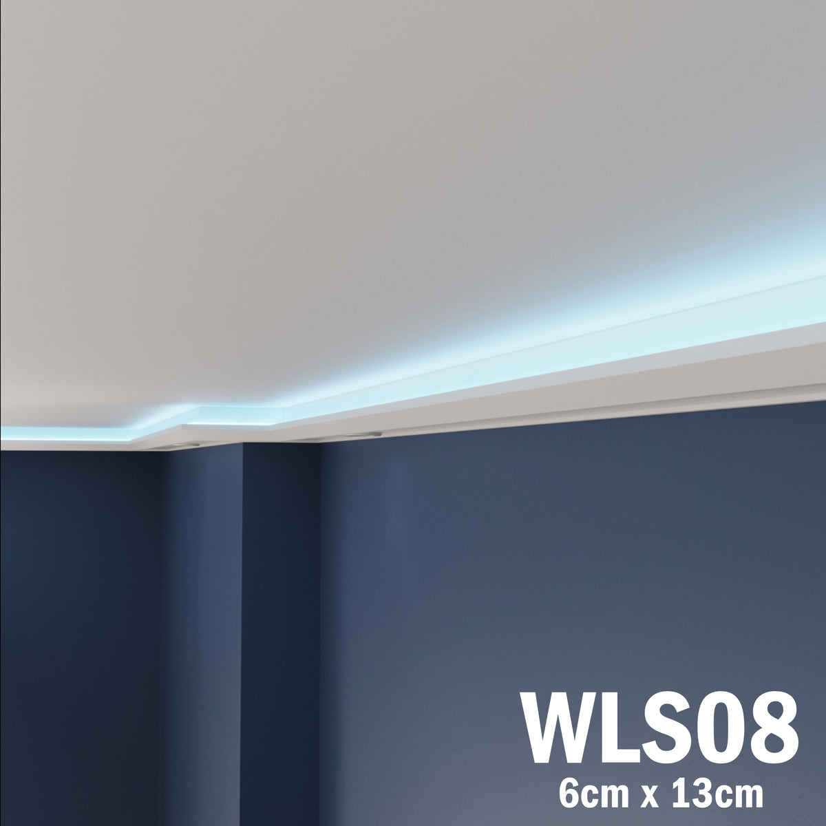 LED Coving for Ceilings Cornice XPS Extruded Polystyrene WLS08