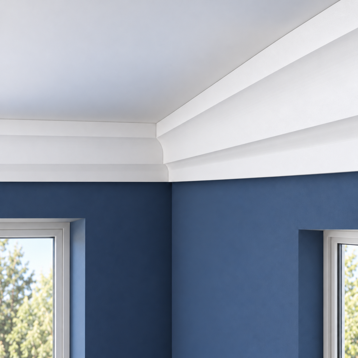 Extruded Polystyrene Coving for Ceilings, Cornice 4x11cm GBW09