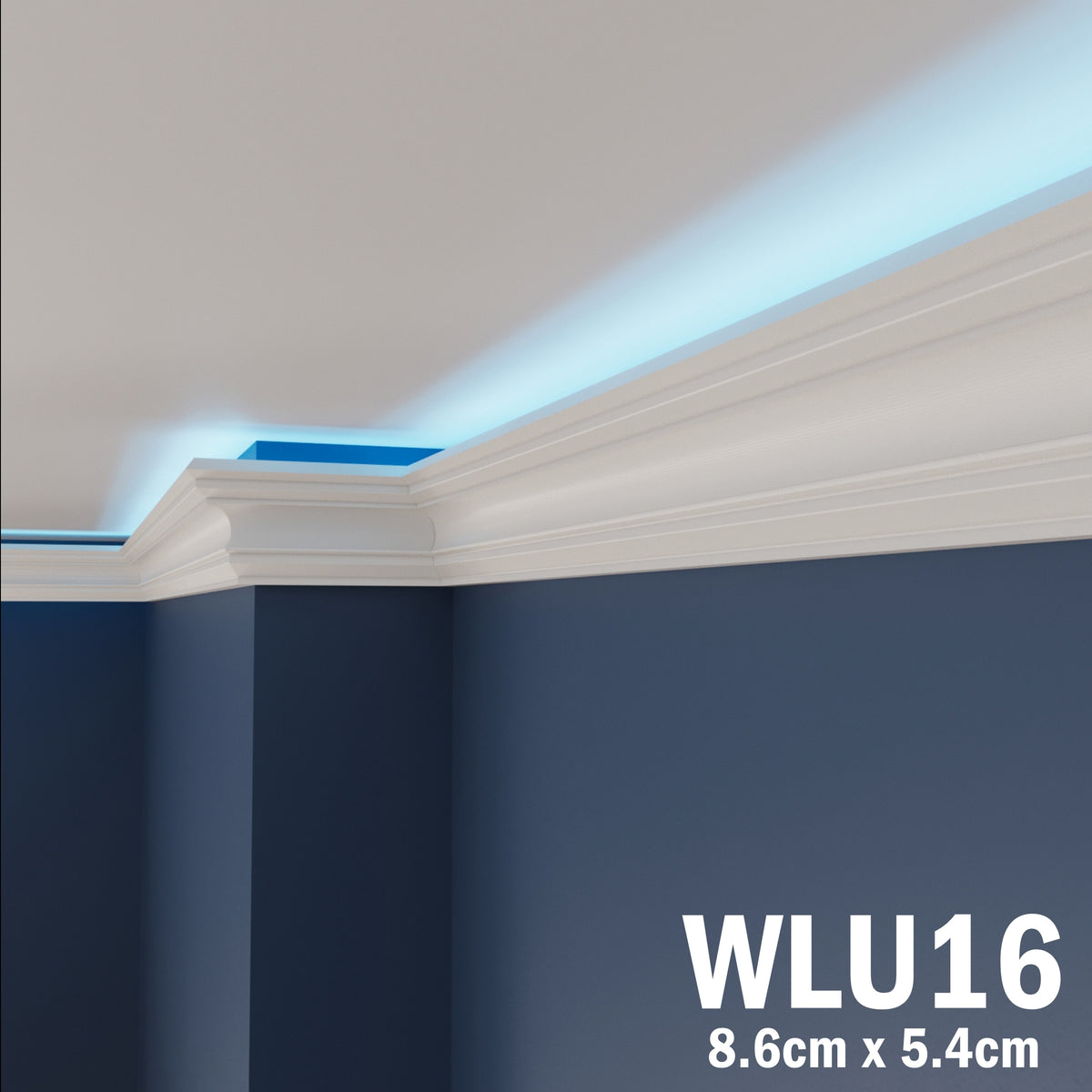 LED Coving for Ceilings Cornice XPS Extruded Polystyrene WLU16