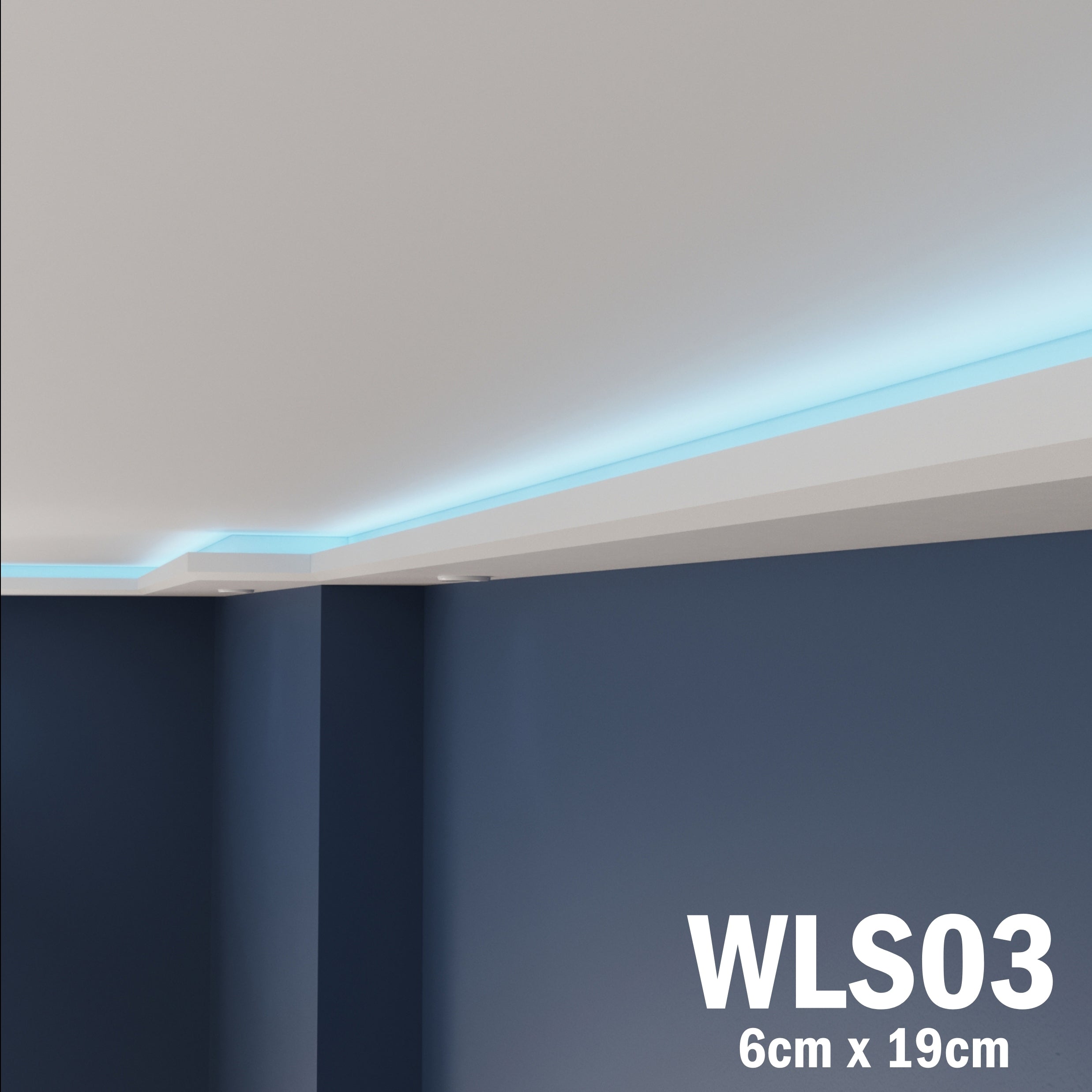 WLS03 Series XPS Cornice Coving – Decorative Coving Moulding for Ceilings, Lightweight Paintable Ceiling Coving Trim, Easy DIY Installation, Durable and Moisture Resistant