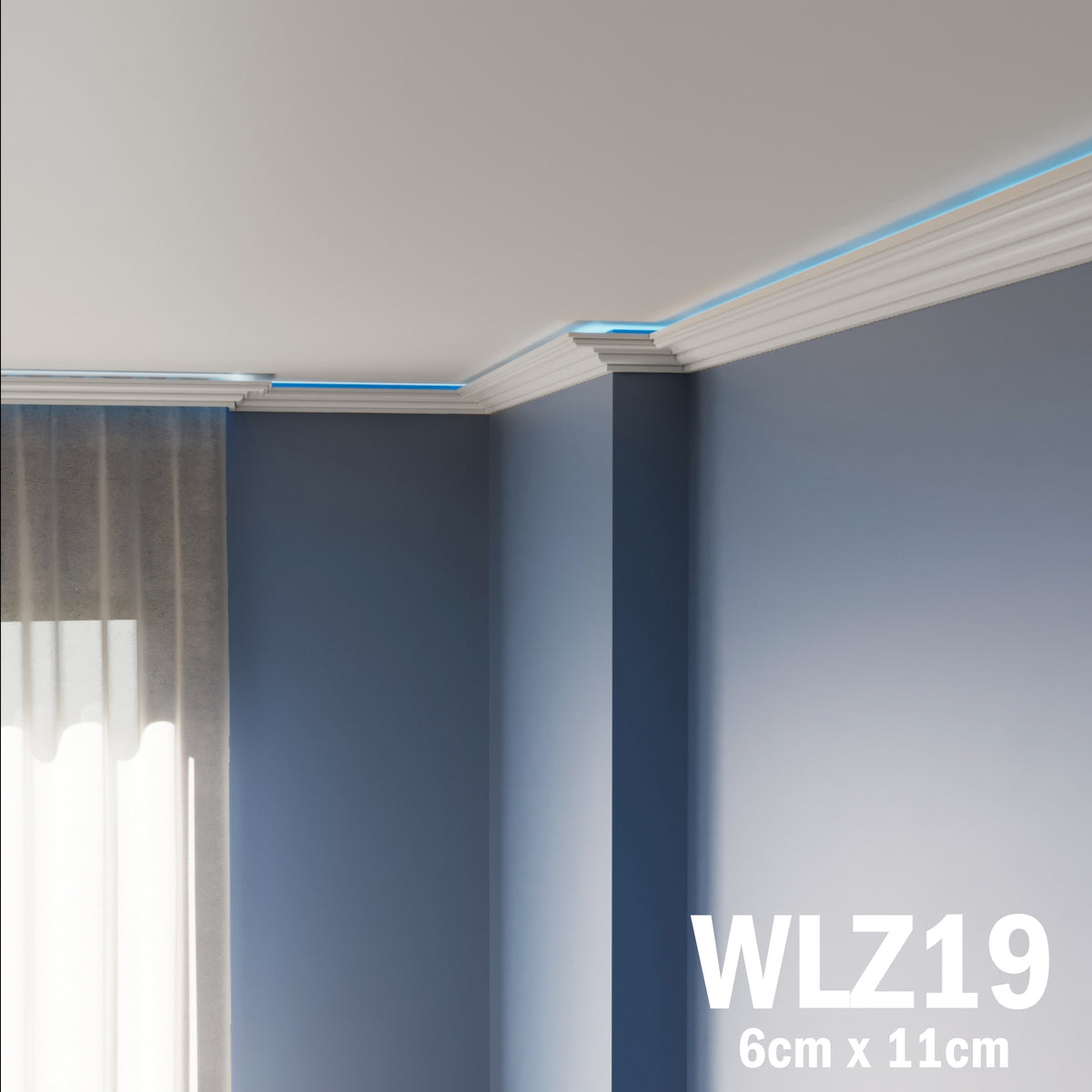 LED Coving for Ceilings Cornice XPS Extruded Polystyrene WLZ19