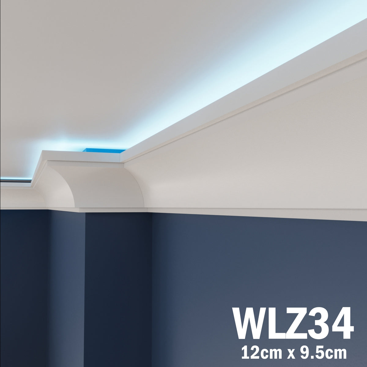 LED Coving for Ceilings Cornice XPS Extruded Polystyrene WLZ34