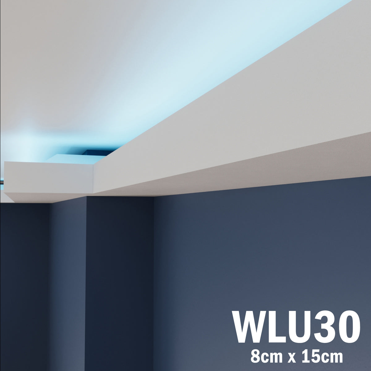 LED Coving for Ceilings Cornice XPS Extruded Polystyrene WLU30