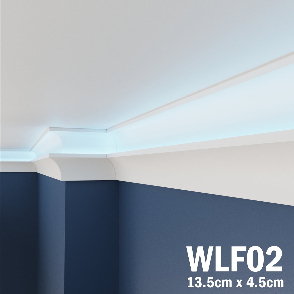 LED Coving for Ceilings Cornice XPS Extruded Polystyrene WLF02