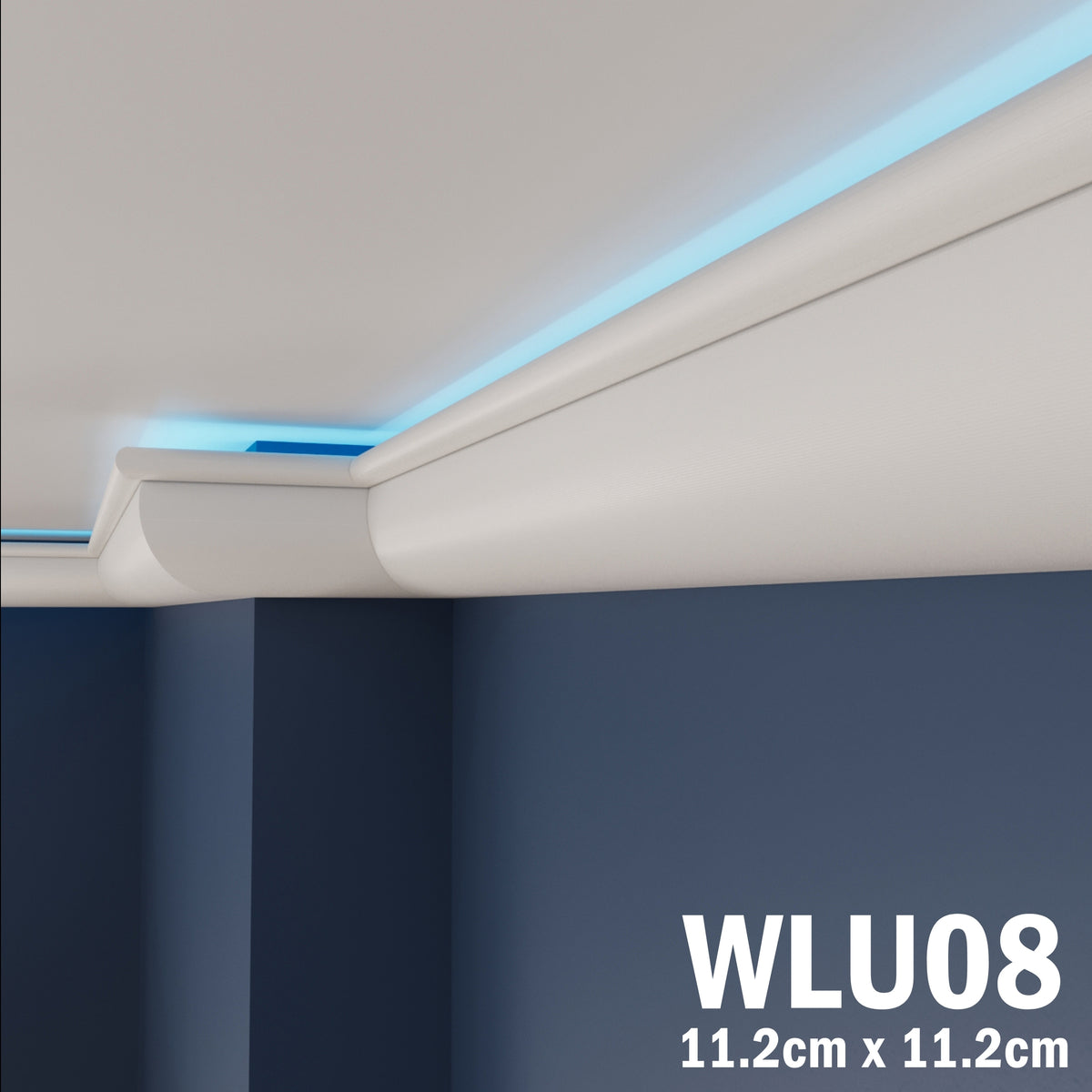 LED Coving for Ceilings Cornice XPS Extruded Polystyrene WLU08
