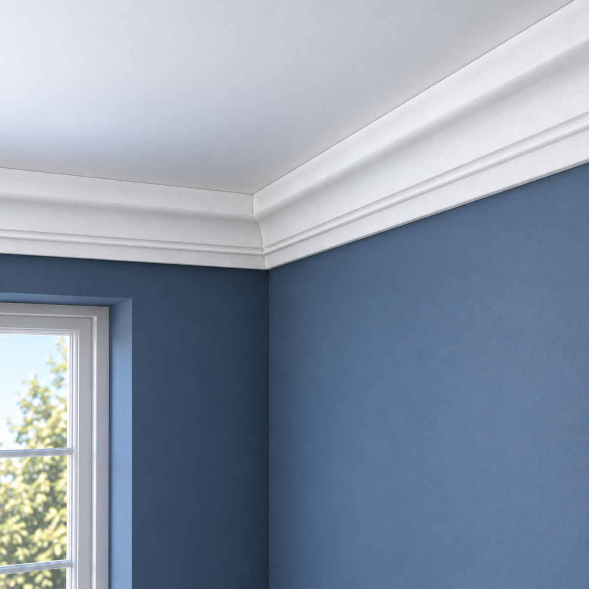 Extruded Polystyrene Coving for Ceilings, Cornice 4x11cm GBW07