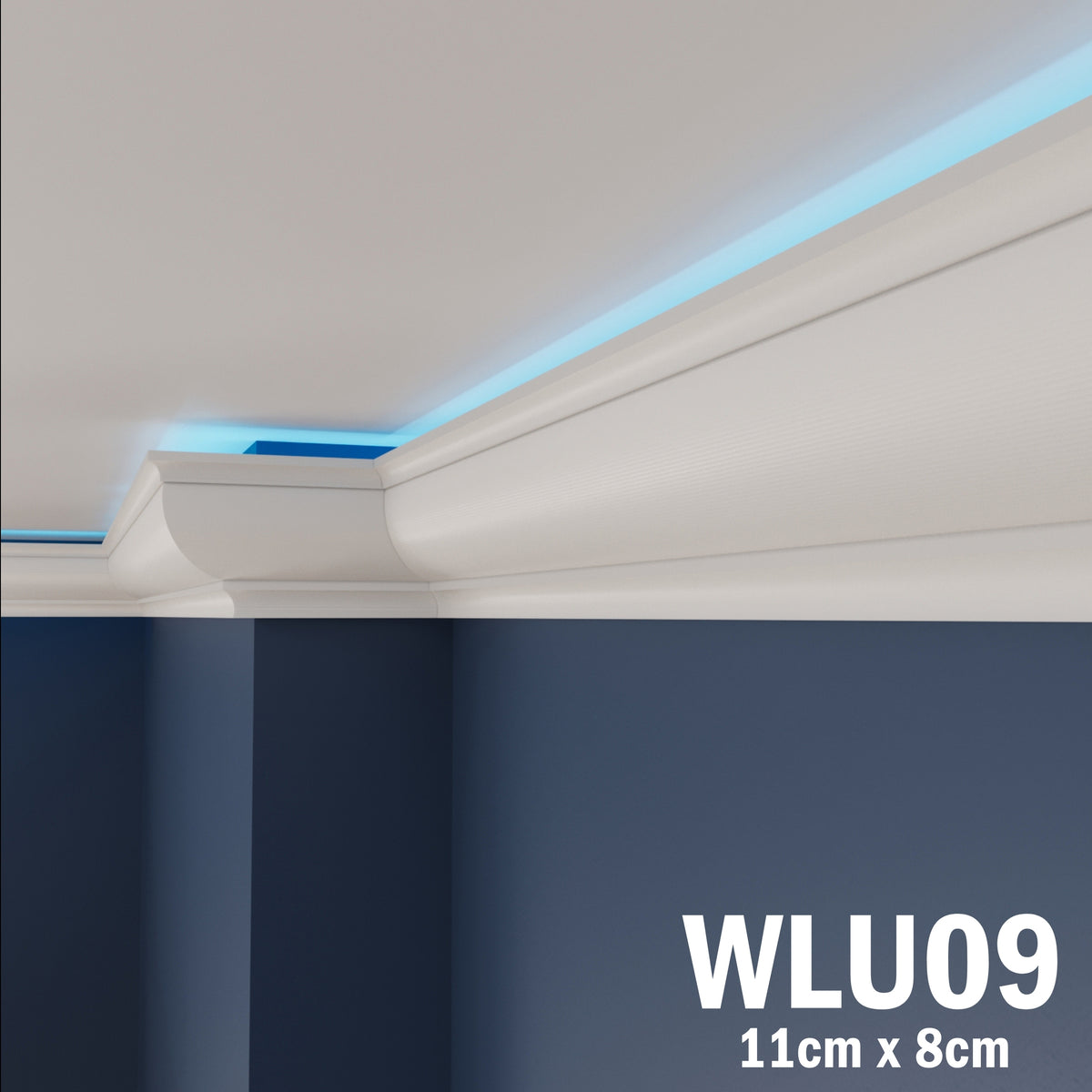 LED Coving for Ceilings Cornice XPS Extruded Polystyrene WLU09