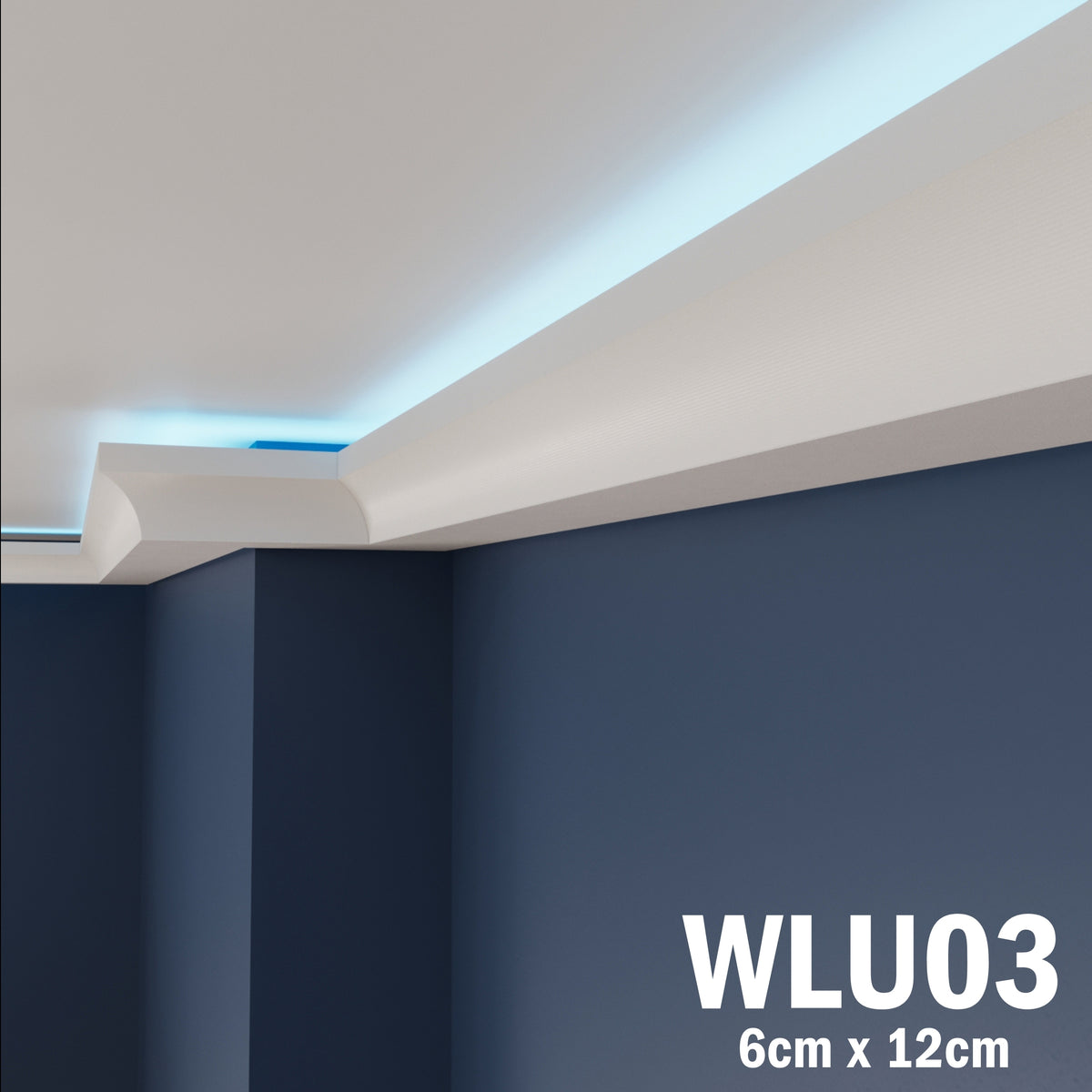 LED Coving for Ceilings Cornice XPS Extruded Polystyrene WLU03
