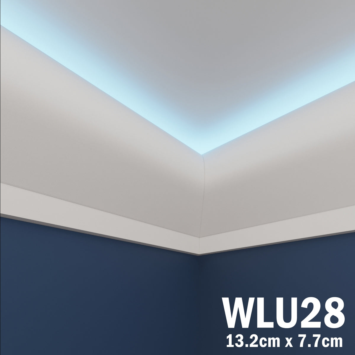 LED Coving for Ceilings Cornice XPS Extruded Polystyrene WLU28