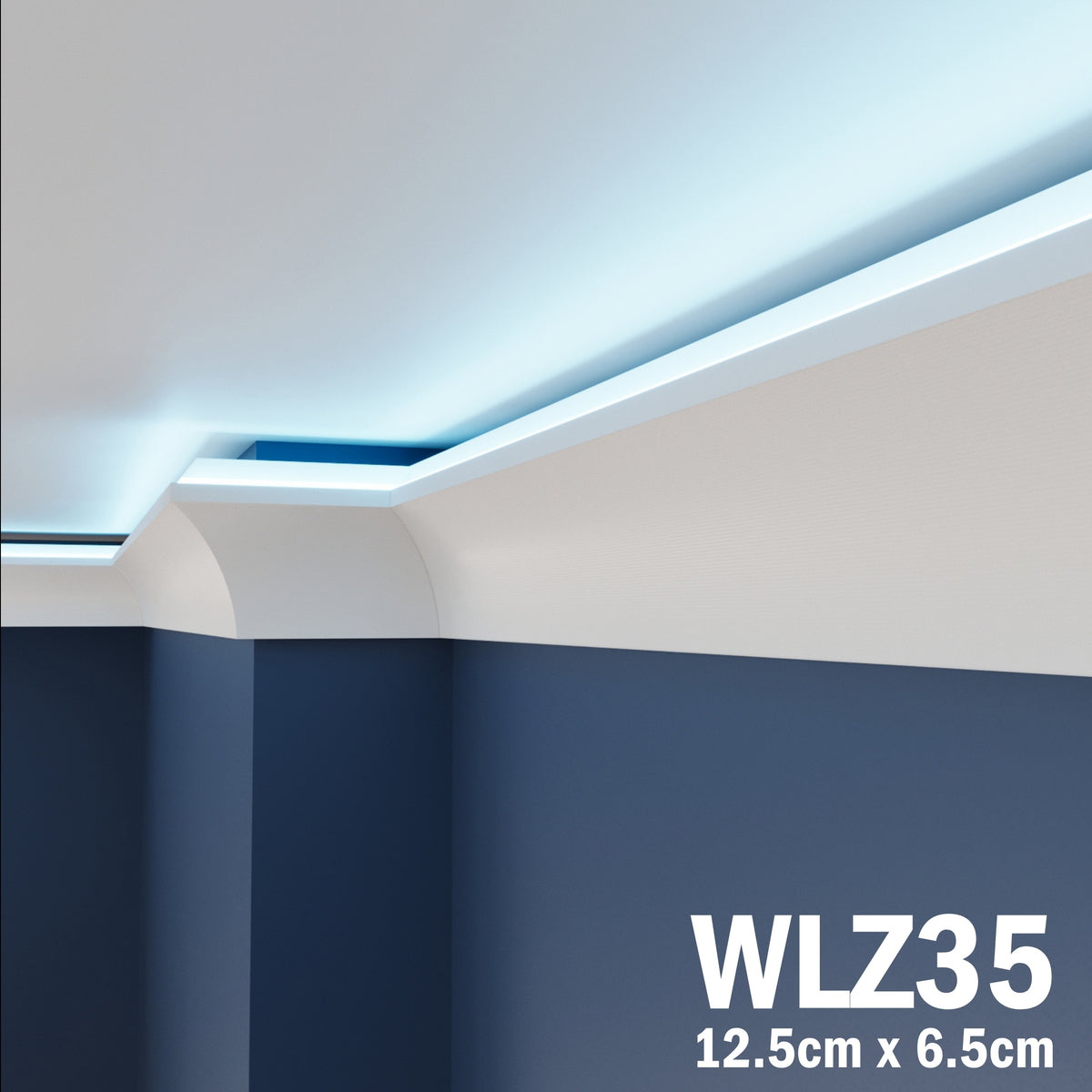 LED Coving for Ceilings Cornice XPS Extruded Polystyrene WLZ35