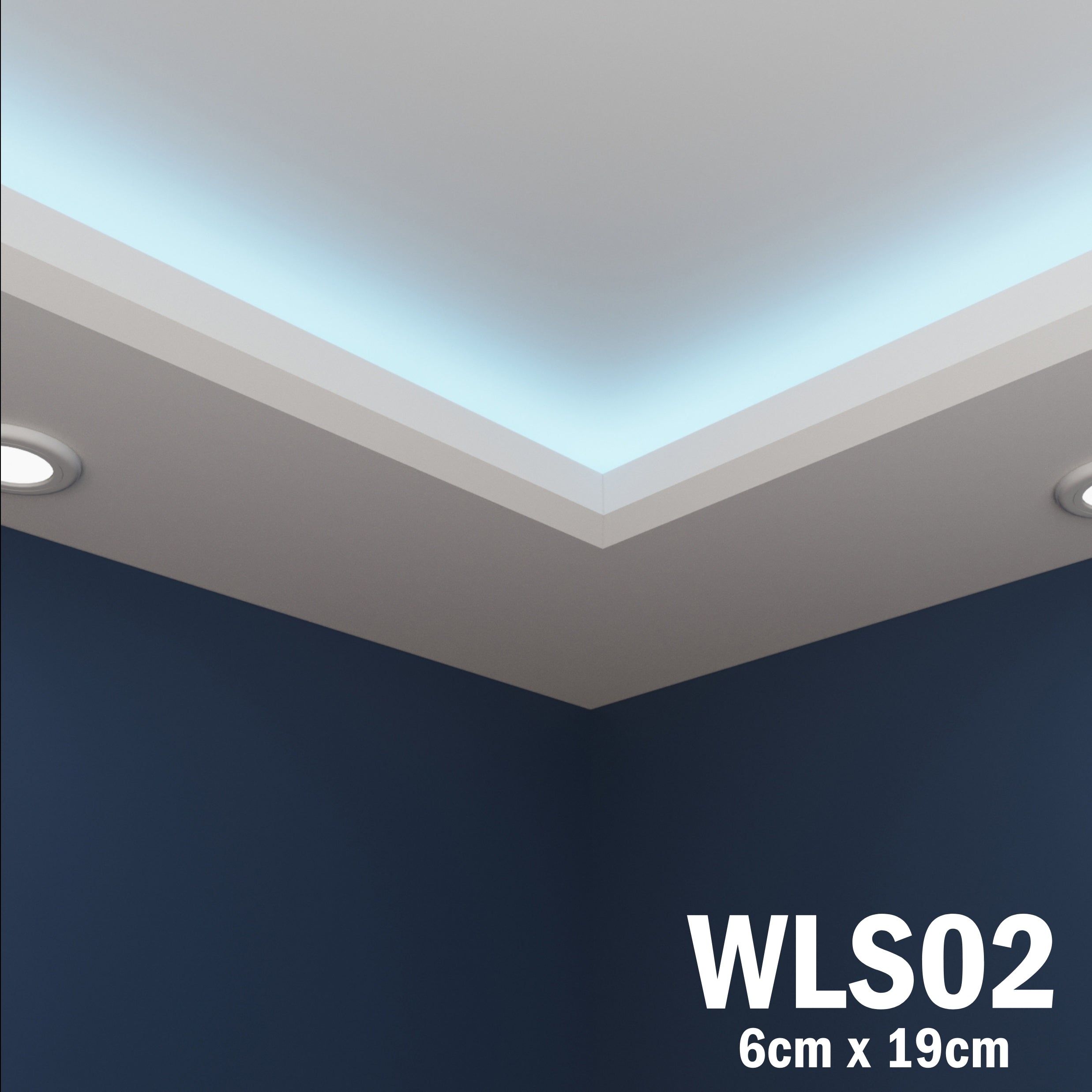 WLS02 Series XPS Cornice Coving – Decorative Coving Moulding for Ceilings, Lightweight Paintable Ceiling Coving Trim, Easy DIY Installation, Durable and Moisture Resistant