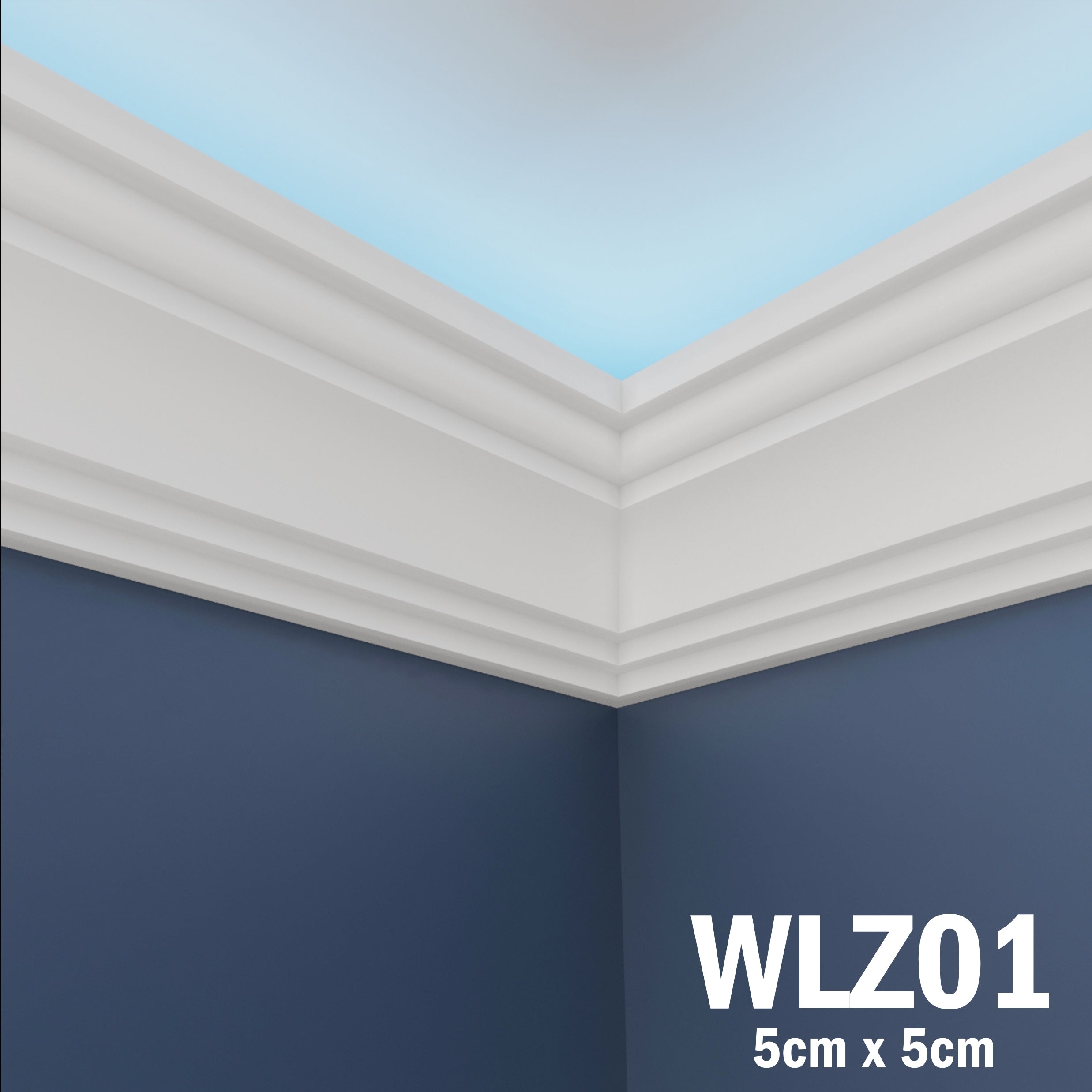 WLZ01 Series XPS Coving for Ceilings Cornice, Lightweight  Paintable