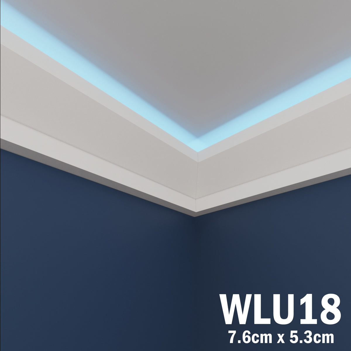LED Coving for Ceilings Cornice XPS Extruded Polystyrene WLU18