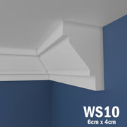 WS10 Series XPS Cornice Coving – Decorative Coving Moulding for Ceilings, Lightweight Paintable Ceiling Coving Trim, Easy DIY Installation, Durable and Moisture Resistant