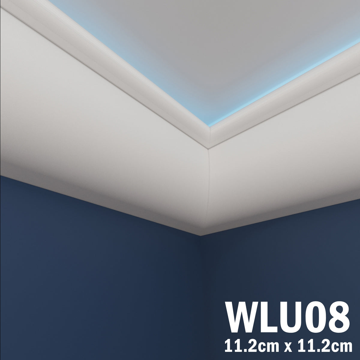 LED Coving for Ceilings Cornice XPS Extruded Polystyrene WLU08