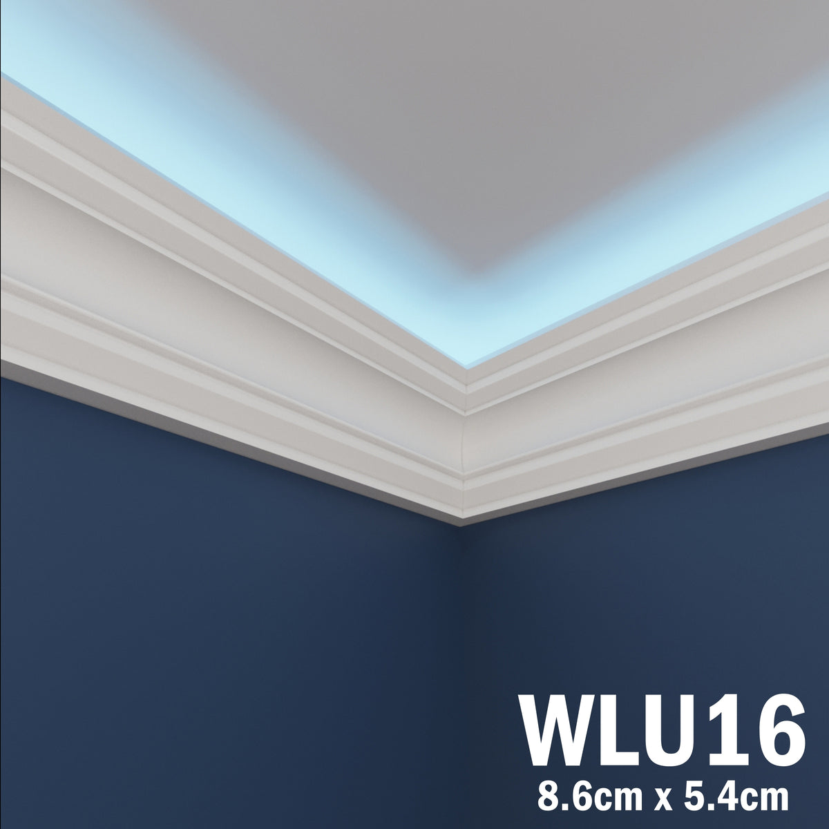 LED Coving for Ceilings Cornice XPS Extruded Polystyrene WLU16