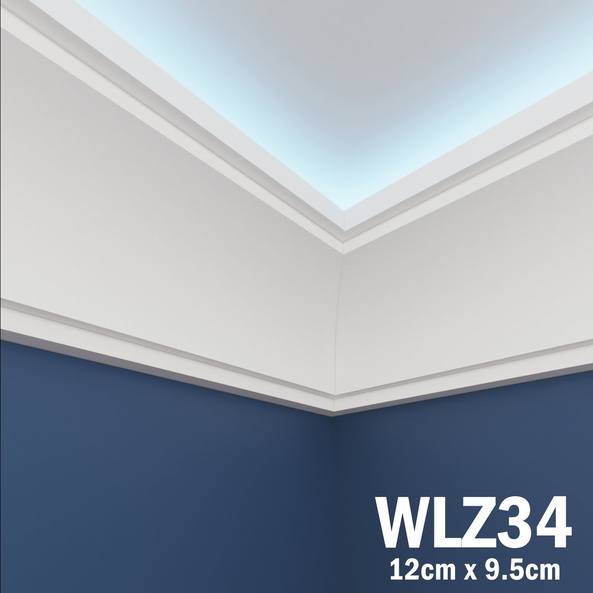 LED Coving for Ceilings Cornice XPS Extruded Polystyrene WLZ34