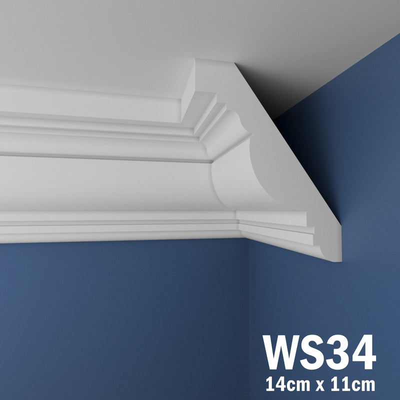 Coving for Ceilings Cornice XPS Extruded Polystyrene WS34