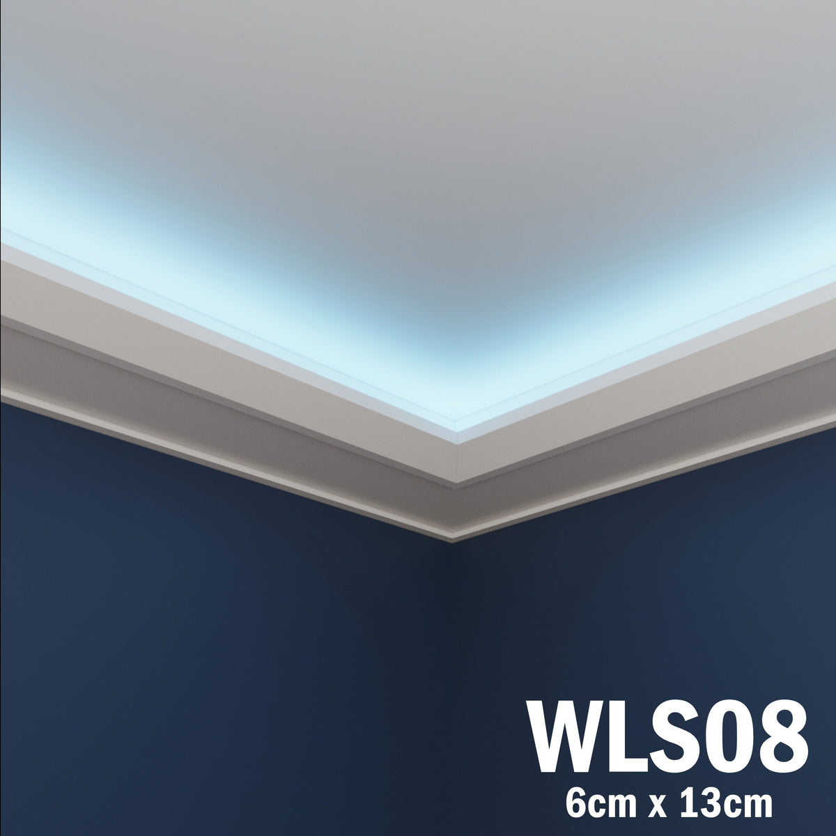 LED Coving for Ceilings Cornice XPS Extruded Polystyrene WLS08