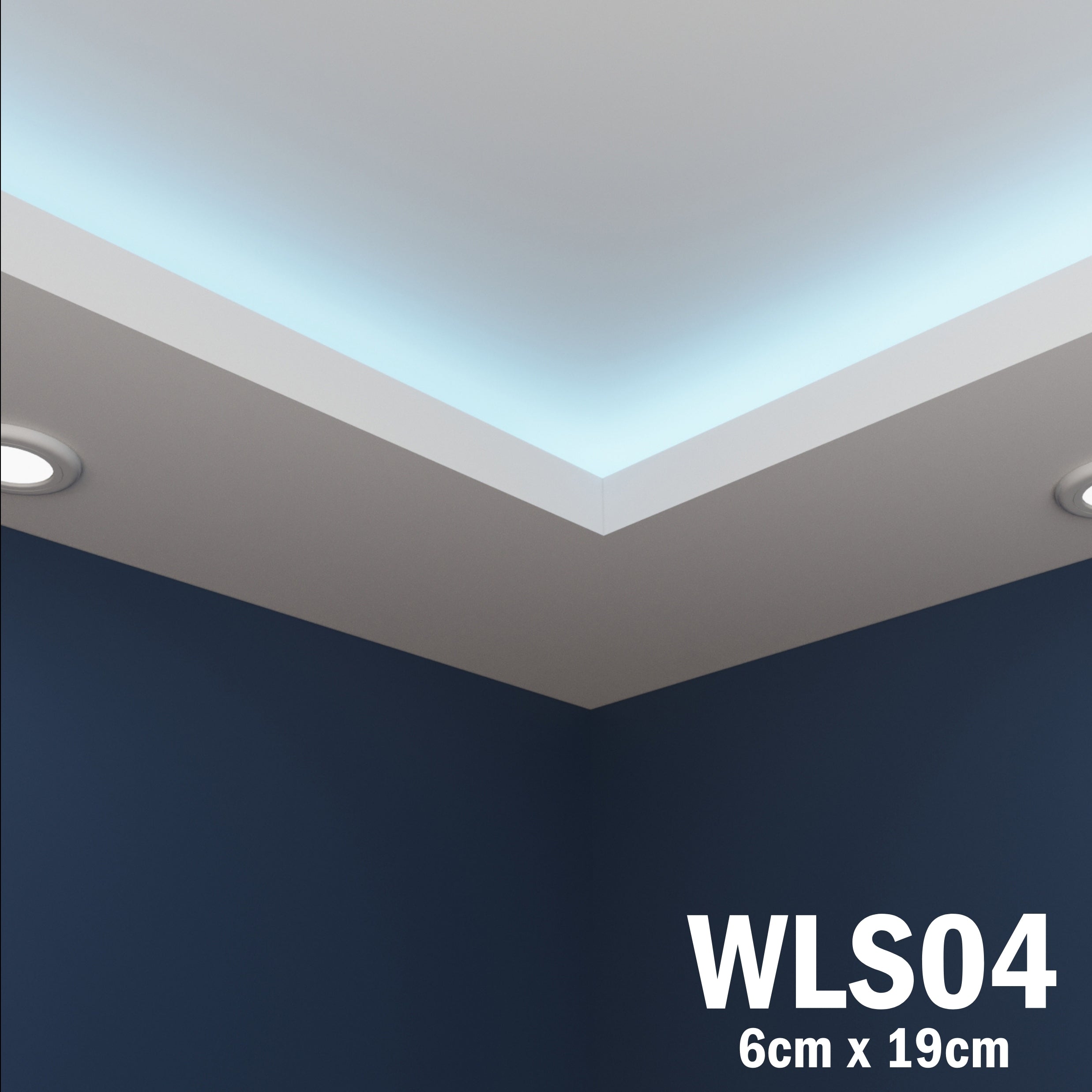 WLS04 Series XPS Cornice Coving – Decorative Coving Moulding for Ceilings, Lightweight Paintable Ceiling Coving Trim, Easy DIY Installation, Durable and Moisture Resistant