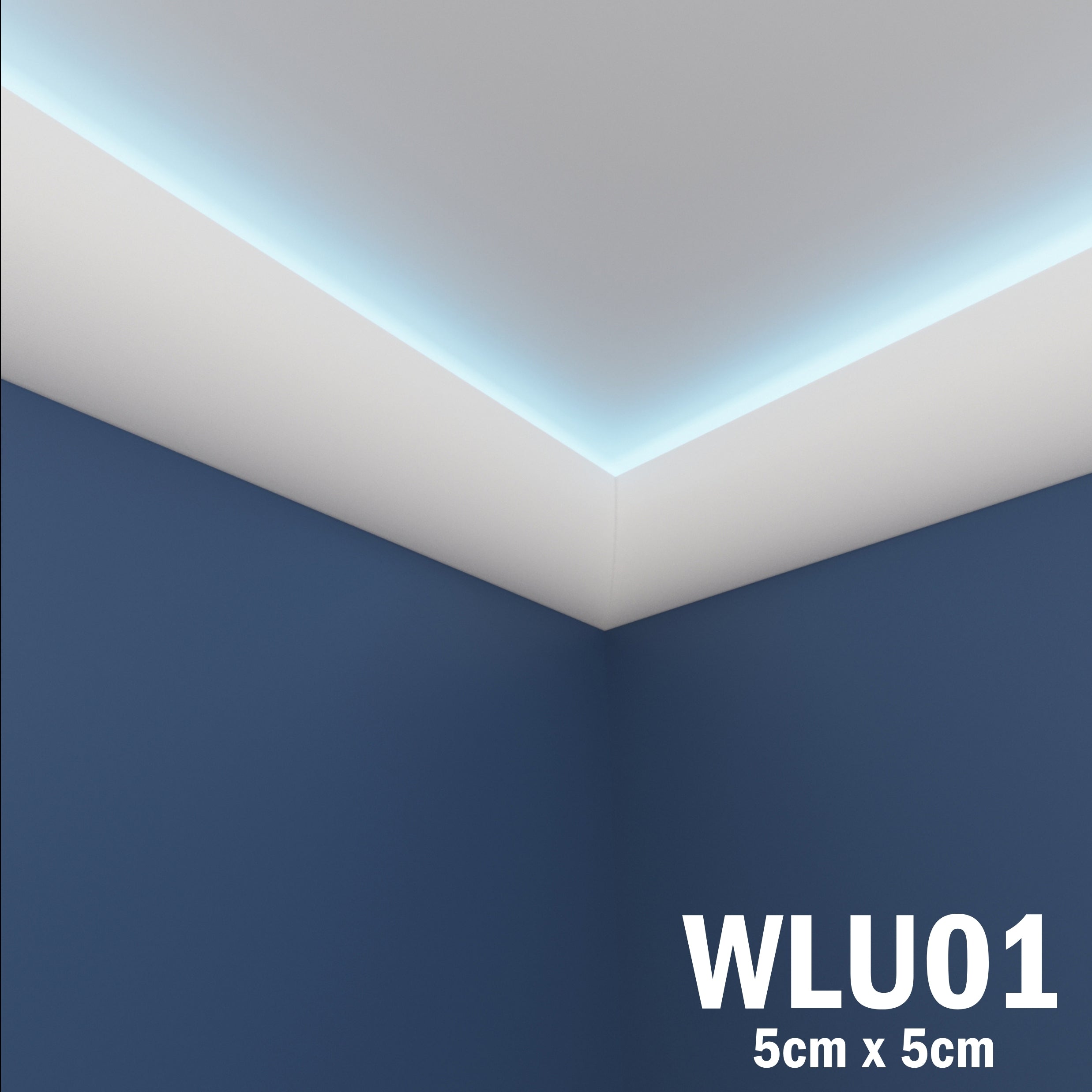 WLU01 Series XPS Cornice Coving – Decorative Coving Moulding for Ceilings, Lightweight Paintable Ceiling Coving Trim, Easy DIY Installation, Durable and Moisture Resistant