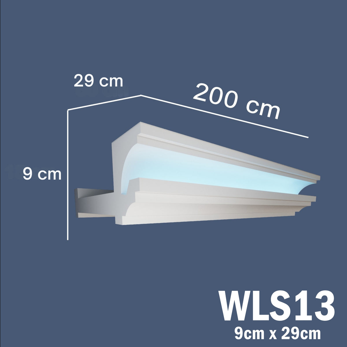 LED Coving for Ceilings Cornice XPS Extruded Polystyrene WLS13