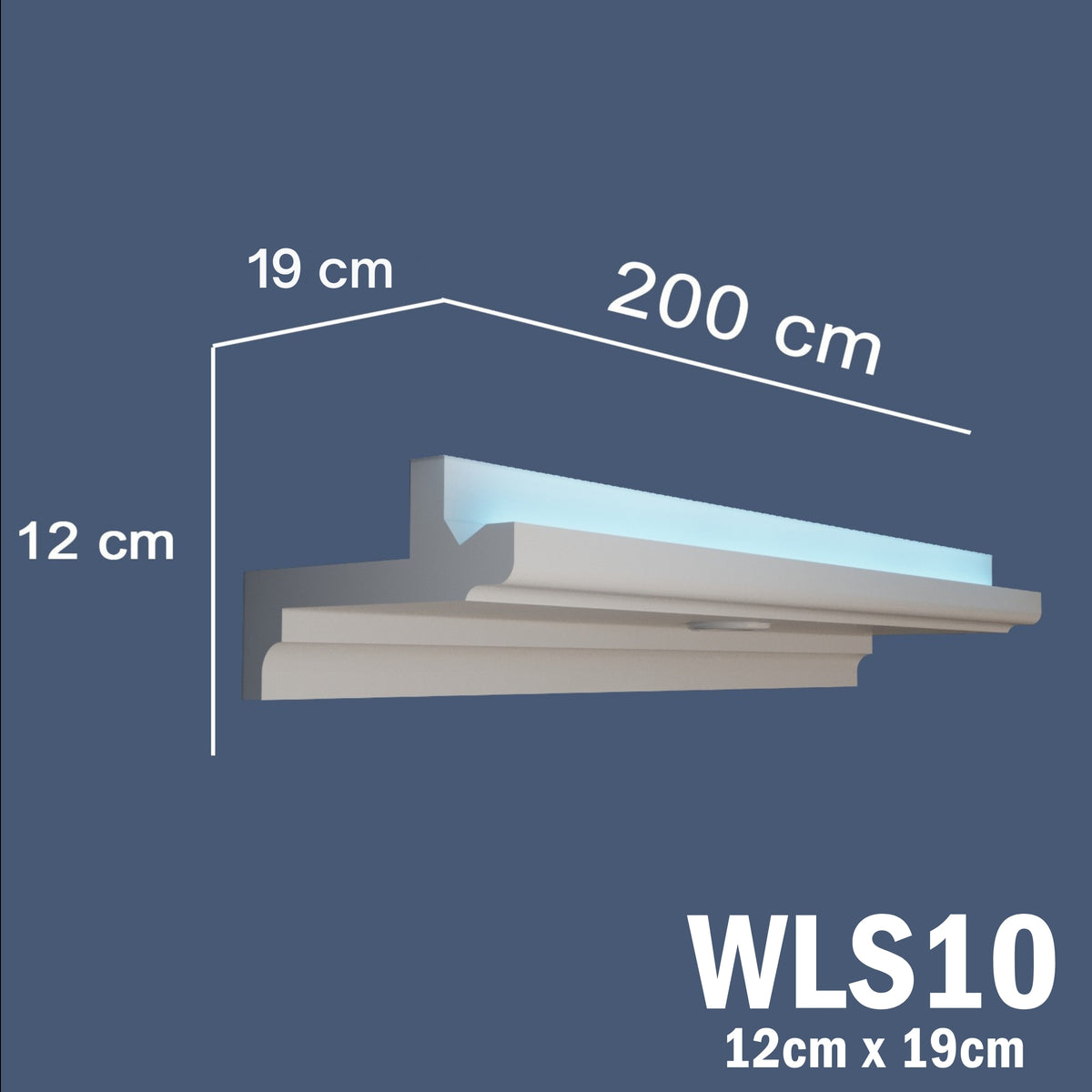 LED Coving for Ceilings Cornice XPS Extruded Polystyrene WLS10