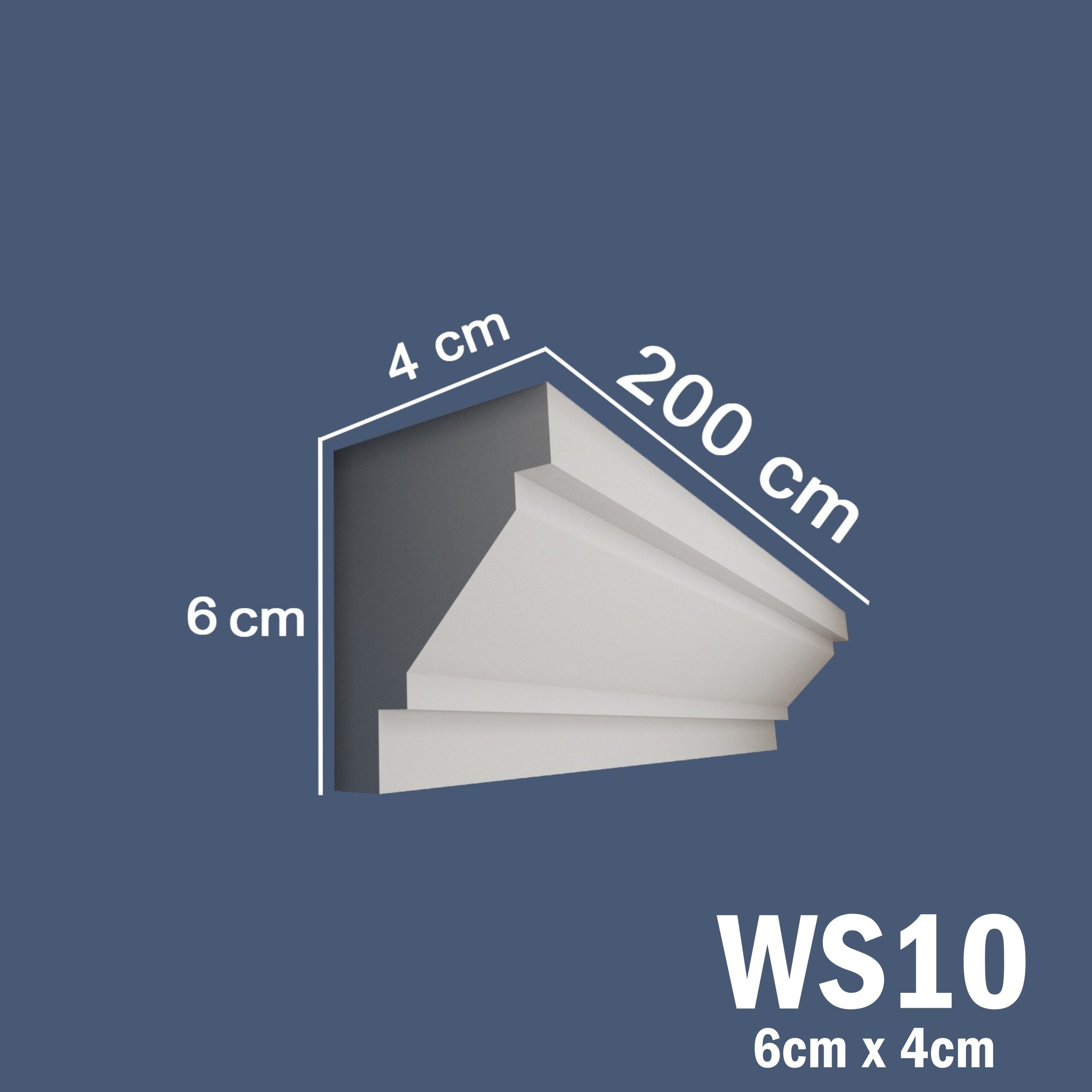 WS10 Series XPS Cornice Coving – Decorative Coving Moulding for Ceilings, Lightweight Paintable Ceiling Coving Trim, Easy DIY Installation, Durable and Moisture Resistant