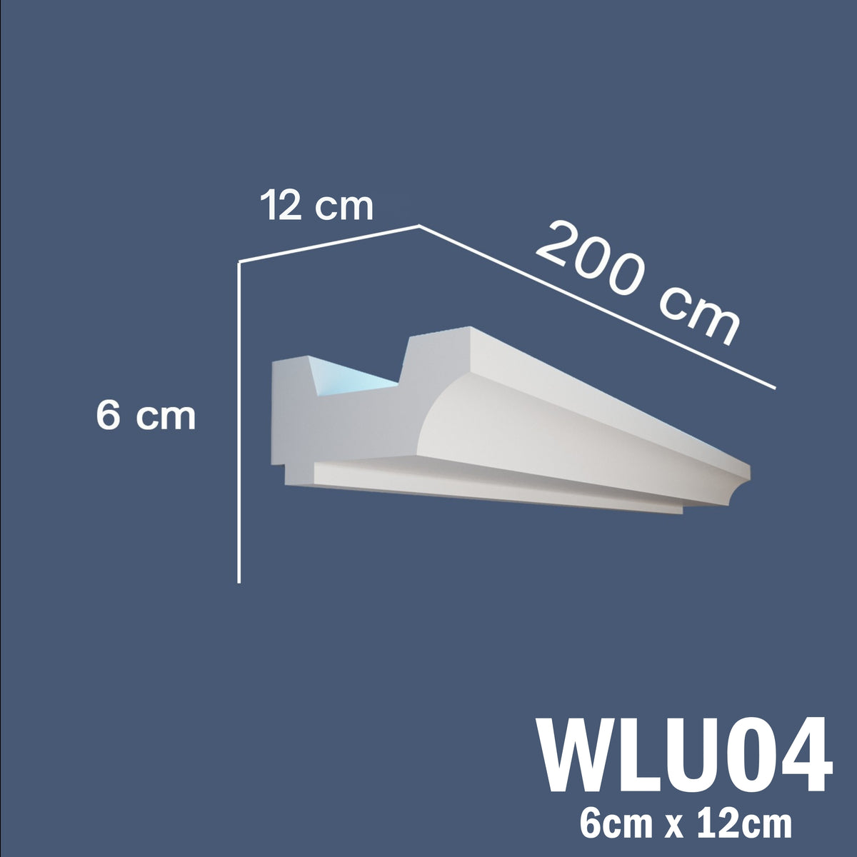 LED Coving for Ceilings Cornice XPS Extruded Polystyrene WLU04