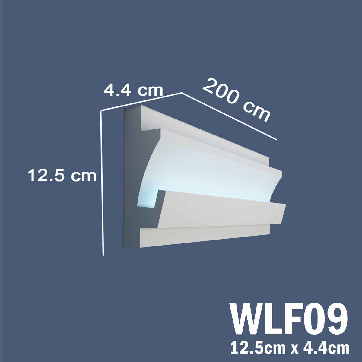 LED Coving for Ceilings Cornice XPS Extruded Polystyrene WLF09