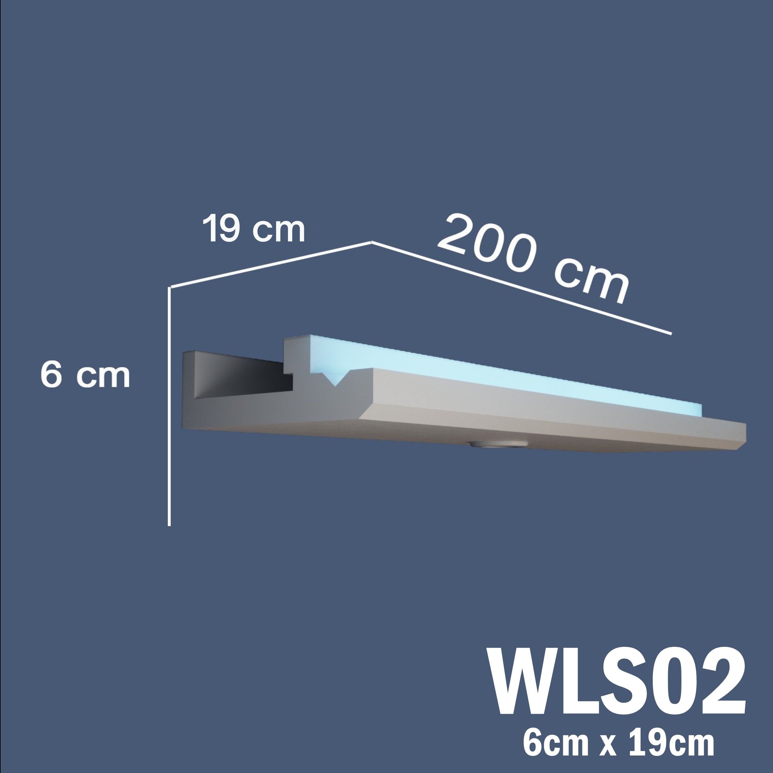 WLS02 Series XPS Cornice Coving – Decorative Coving Moulding for Ceilings, Lightweight Paintable Ceiling Coving Trim, Easy DIY Installation, Durable and Moisture Resistant