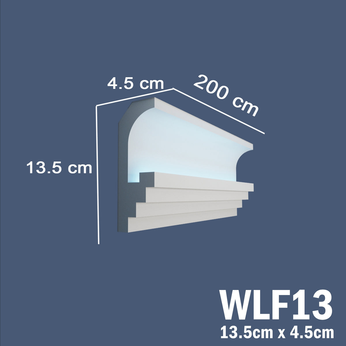 LED Coving for Ceilings Cornice XPS Extruded Polystyrene WLF13