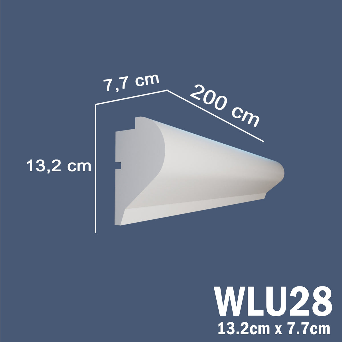 LED Coving for Ceilings Cornice XPS Extruded Polystyrene WLU28